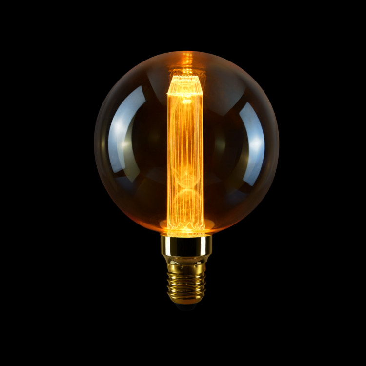 Tawny Round Bulb Retro Light Guide Column Filament Lamp