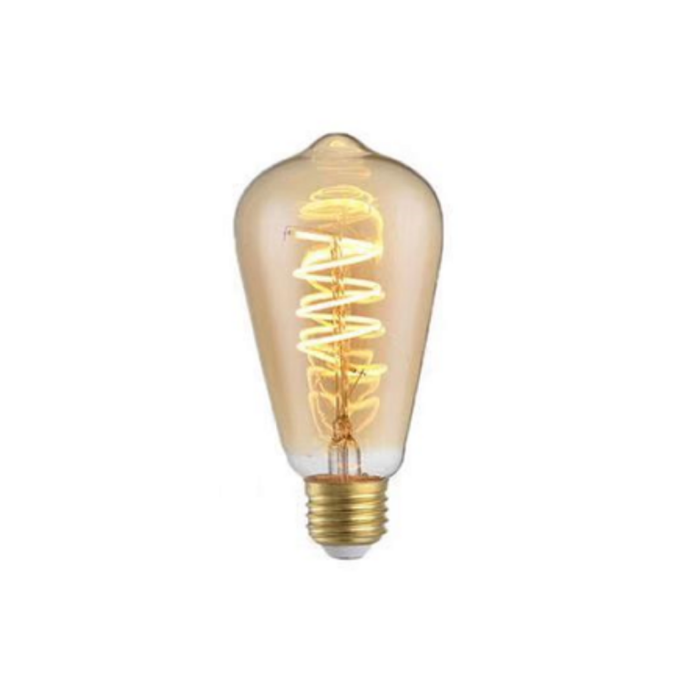 Retro Decoration Coffee Shop Flexible Filament Lamp ST64-4W-R-1