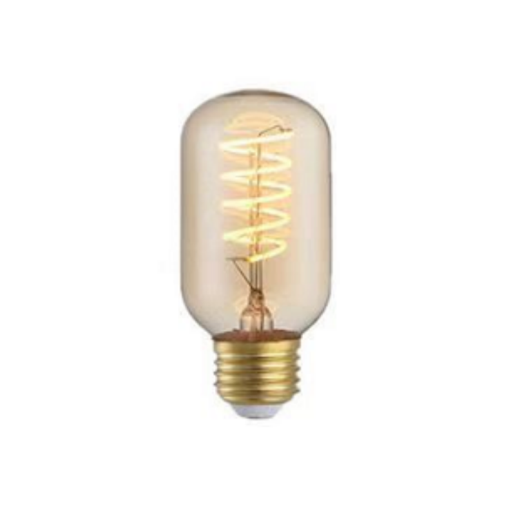 Elliptical Retro Light Bulb Industrial Style Screw Flexible Filament Lamp T45-4W-R