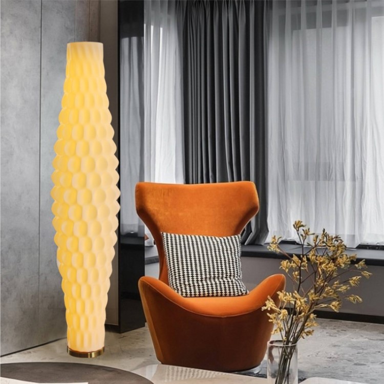 3D Printing Creative Living Room Bedroom Spindle-Shaped Corrugated Floor Lamp