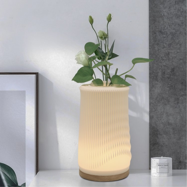 3D Printing Plant Flower Lamp Table Lamp 001 Vertical Wrinkle