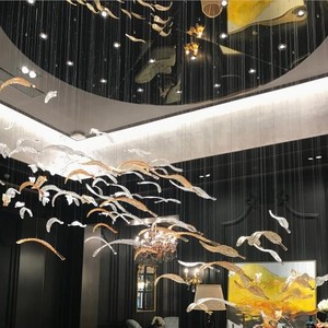 Villa hotel special leaf shape fashion chandelier