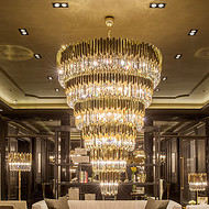 Villa duplex postmodern luxurious crystal chandelier