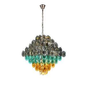 Margaret series crystal color living room light luxury round chandelier