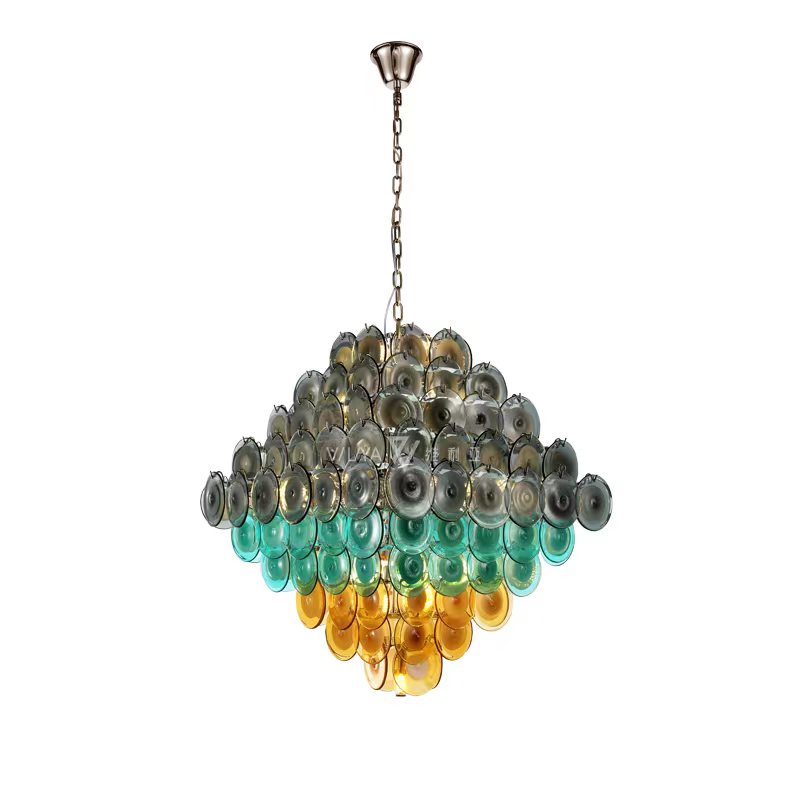 Margaret series crystal color living room light luxury round chandelier