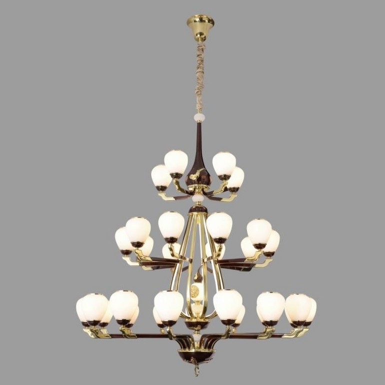 New Chinese style villa atmosphere hall living room chandelier