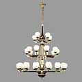 New Chinese style villa atmosphere hall living room chandelier