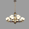 All copper jade bedroom dining room Chinese chandelier