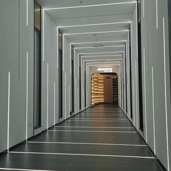 LED aluminum alloy recessed light groove decorative line rail light