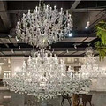 Villa duplex luxurious atmosphere large crystal lamp