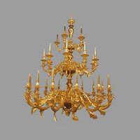 French all-copper dewaxed luxury chandelier