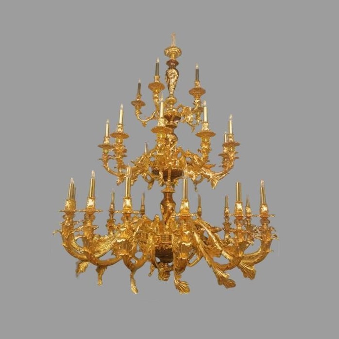 French all-copper dewaxed luxury chandelier