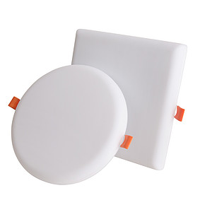 Bezel-less adjustable aperture LED ceiling panel light