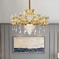 Golden Lamp Arm Nordic Light Luxury Candle Crystal Lamp Chandelier