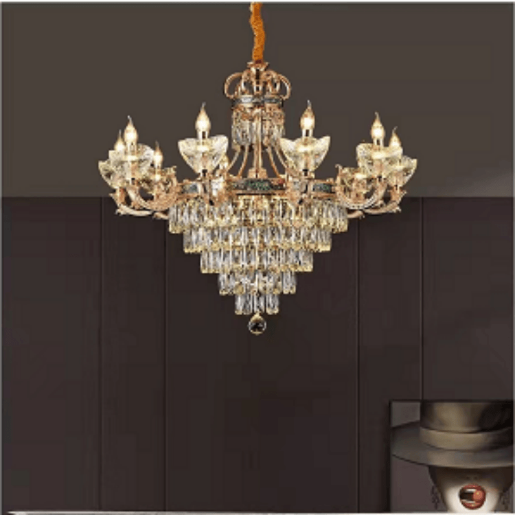 Villa Luxury Candle Crystal Lamp Chandelier