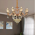 Villa Luxury Golden Lamp Arm Candle Crystal Lamp Chandelier