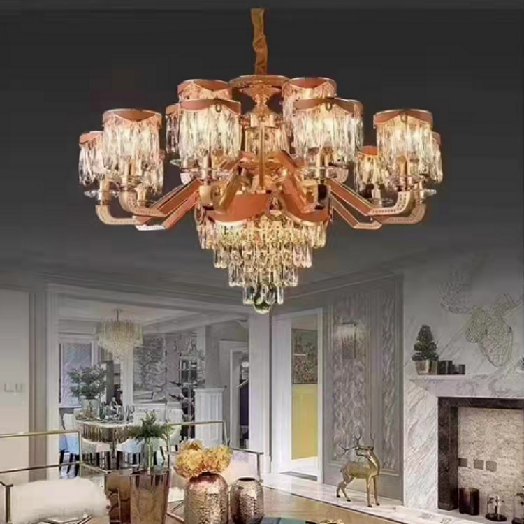 Villa Living Room Crystal Lamp Chandelier