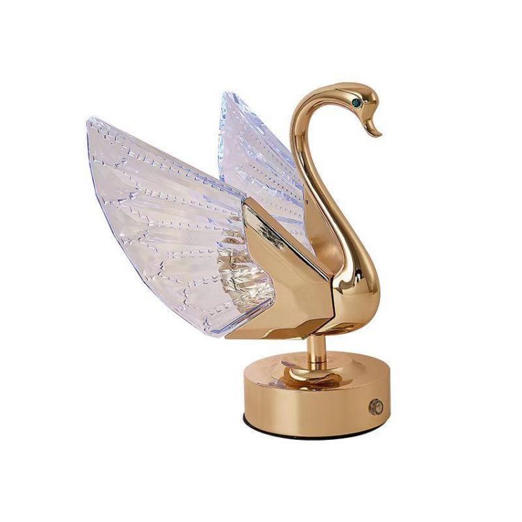 Luxury Bedroom Bedside Swan Tea Table Lamp