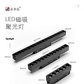 LED Aluminum Indoor Shopping Mall Magnetic Track Light