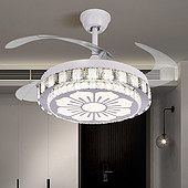 Household simple modern living room invisible fan lamp