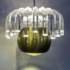 Crystal Glass Aluminum Lifting Modern Pendant Lamp