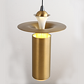 Champagne Gold Lifting Bedside Living Room Pendant Lamp