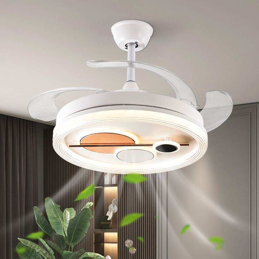 Modern creative indoor bedroom suction fan light