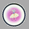 Circular net red cartoon creative rabbit new ceiling light