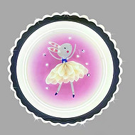 Circular net red cartoon creative rabbit new ceiling light