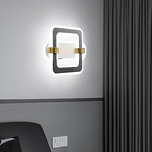 Bedroom Guest room headboard modern style simple wall lamp