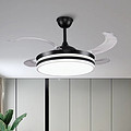 Nordic simple style black and white ceiling fan light