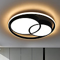 Simple atmosphere guest room bedroom double ring ceiling light