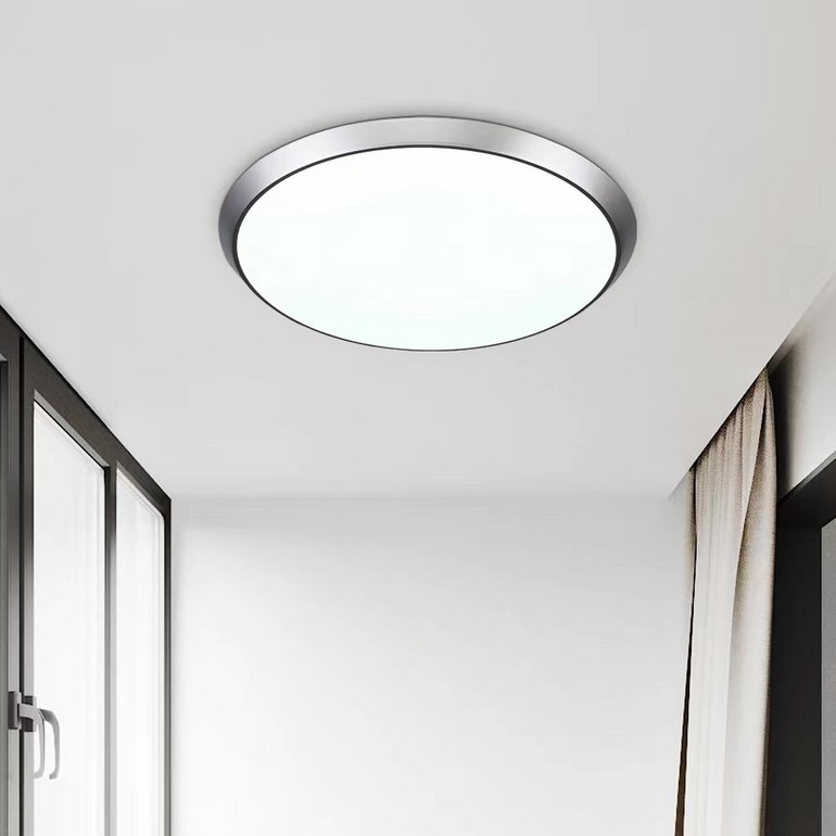 LED three-proof ultra-thin round balcony bathroom ceiling light