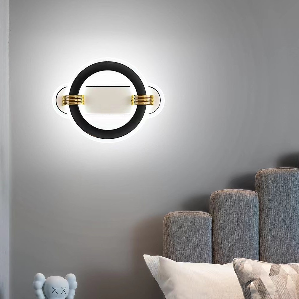 Round simple Nordic modern bedside decoration wall lamp