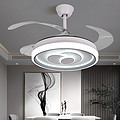 Elegant pattern new fashion living room suction fan lamp