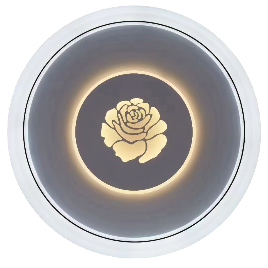 Bedroom simple rose pattern ceiling light