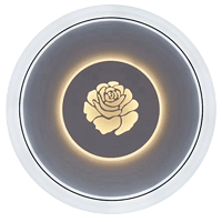 Bedroom simple rose pattern ceiling light