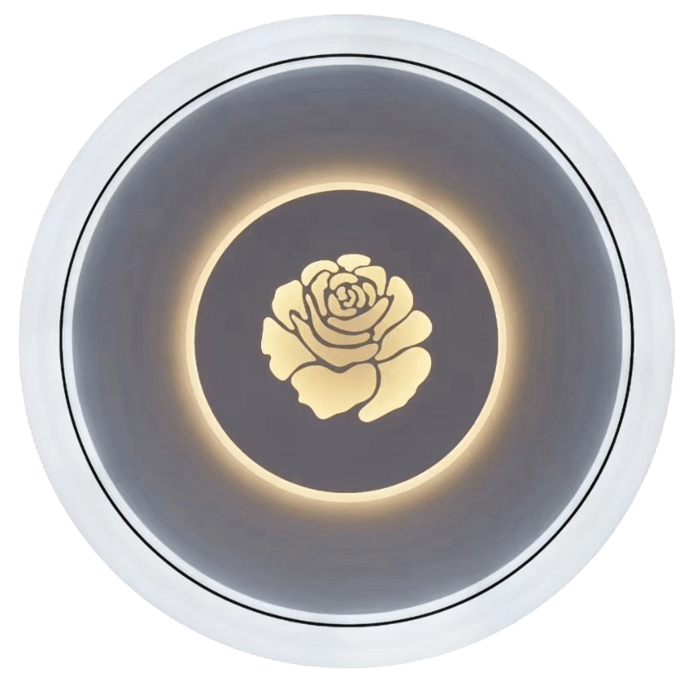 Bedroom simple rose pattern ceiling light