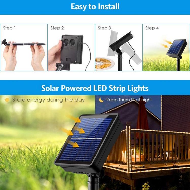 Solar Rechargeable Outdoor Strip Light