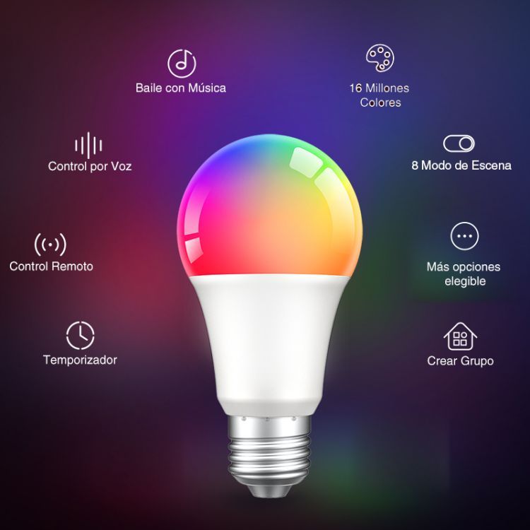 Tuya Smart Phone Control Colored Light Bulb