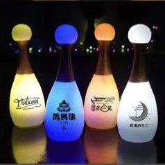 Eight single-light colorful gradient bowling table lamps