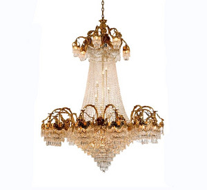 All copper French palace luxury crystal chandelier