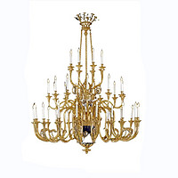 European style full copper art noble luxury indoor chandelier