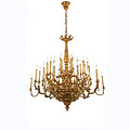 French duplex living room Vintage candle chandelier