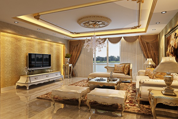 The Decoration Effect of the American-style Light Luxury Living-room Lamp