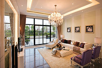 The Lighting Area of the American-style Copper Living-room Lamp