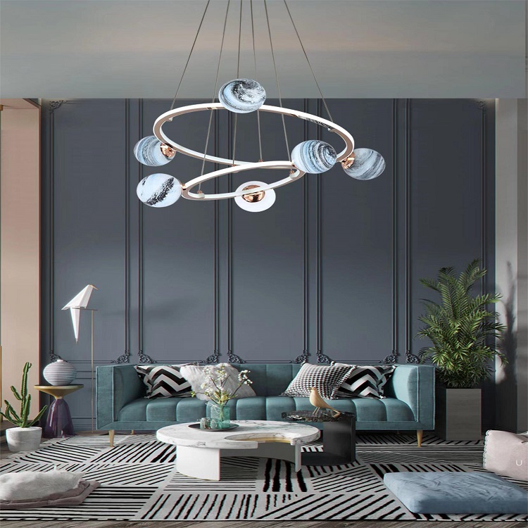 Light luxury modern creative planet chandelier