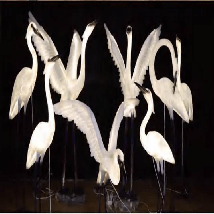 Egret Family Outdoor Landscape Lamp