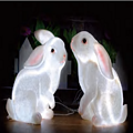 Cute rabbit decorative landscape lamp