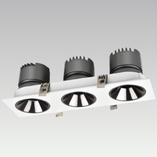 Three-Head Living Room Interior Bright Deep Anti-Glare Downlight